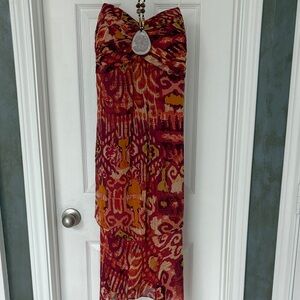 New Red and Orange Midi Dress by Sangria